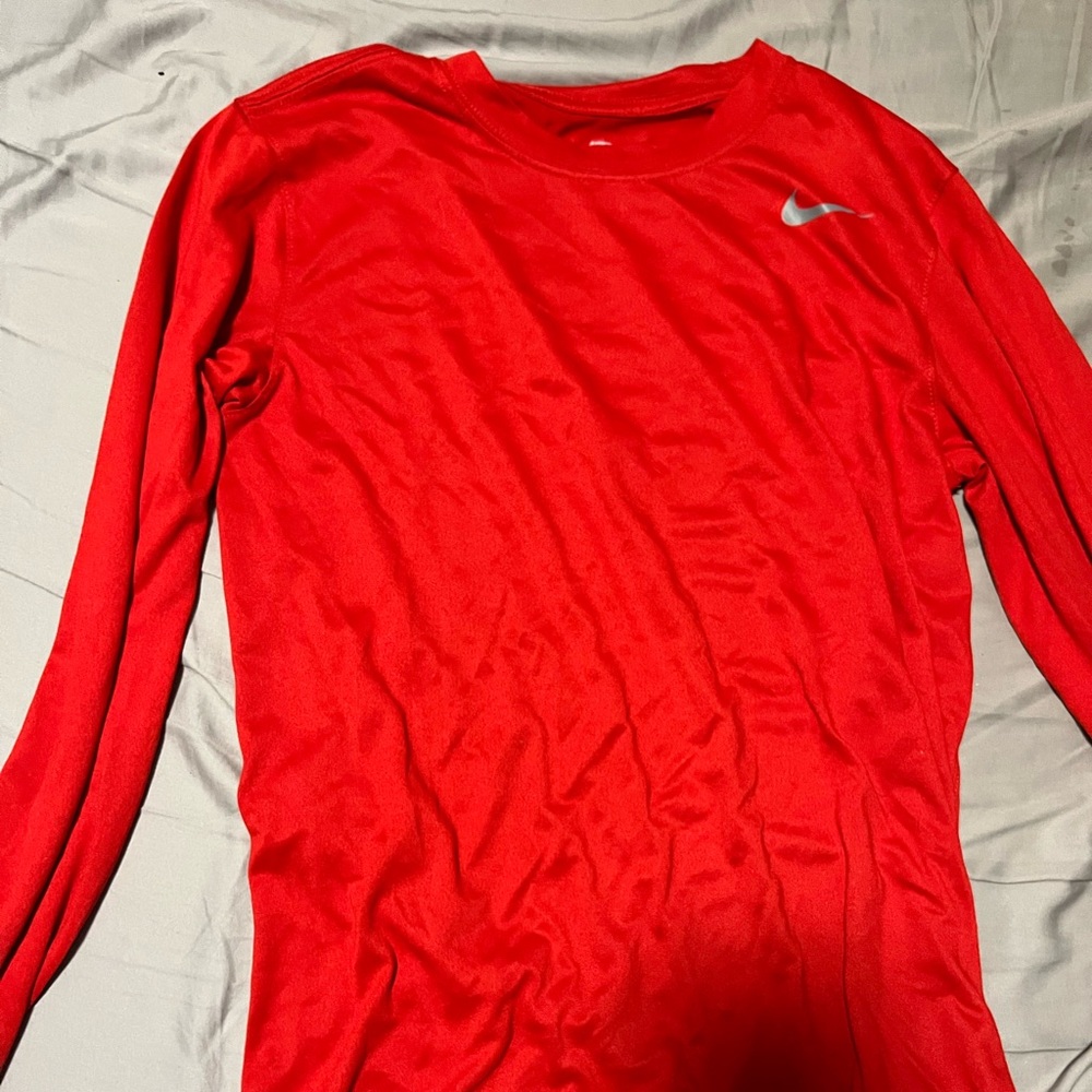 Nike Red Dri-FIT Long Sleeve